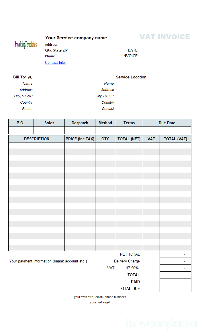 Free Invoice Template Word Download Online Templates For Throughout Free Invoice Template Word Mac