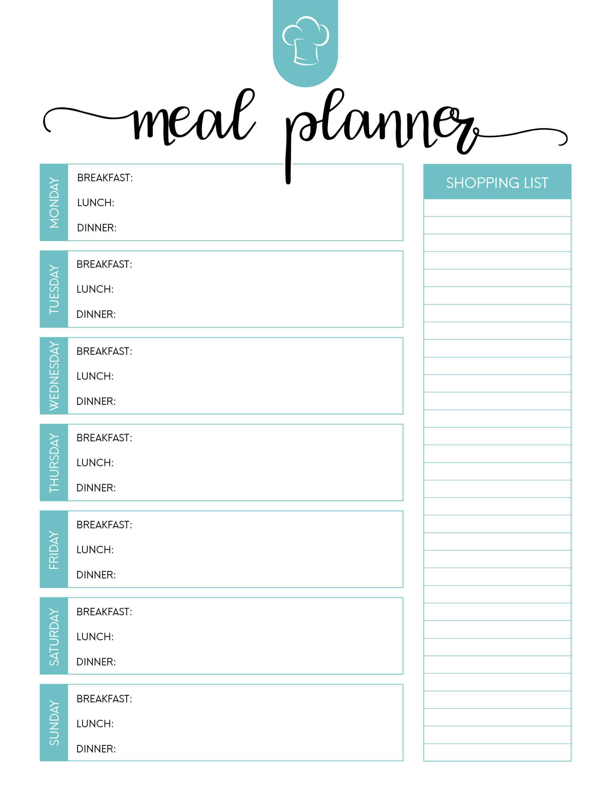 Free Meal Planner – Calep.midnightpig.co With Regard To Meal Plan Template Word