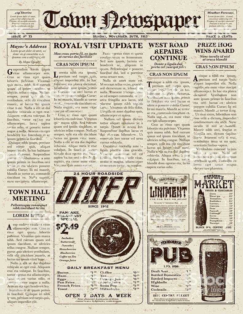 Free Newspaper Templates For Publishers Newspaper Intended For Old Newspaper Template Word Free