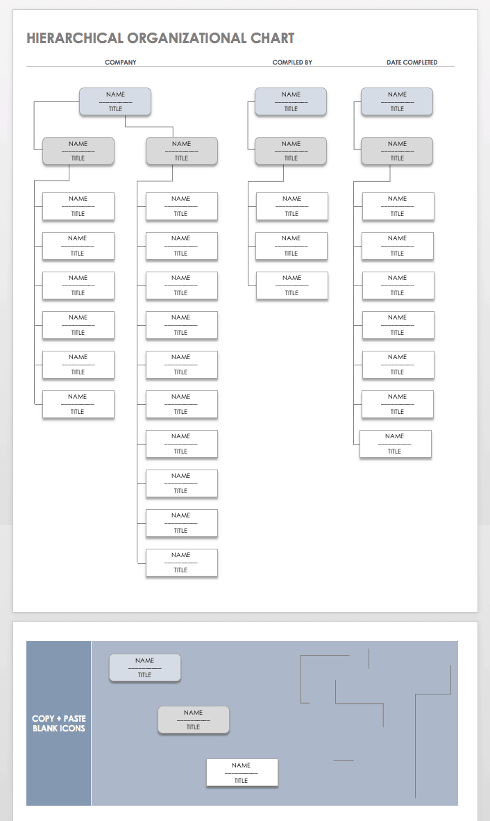 Free Organization Chart Templates For Word | Smartsheet With Regard To Org Chart Word Template