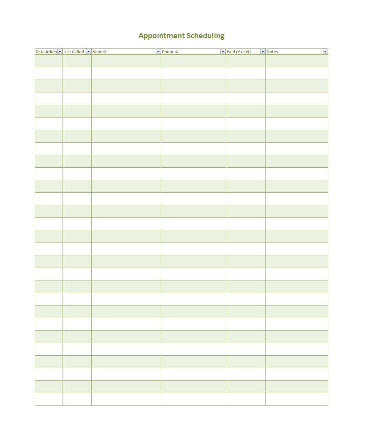Free Printable Appointment Scheduler - Dalep.midnightpig.co Pertaining To Appointment Sheet Template Word