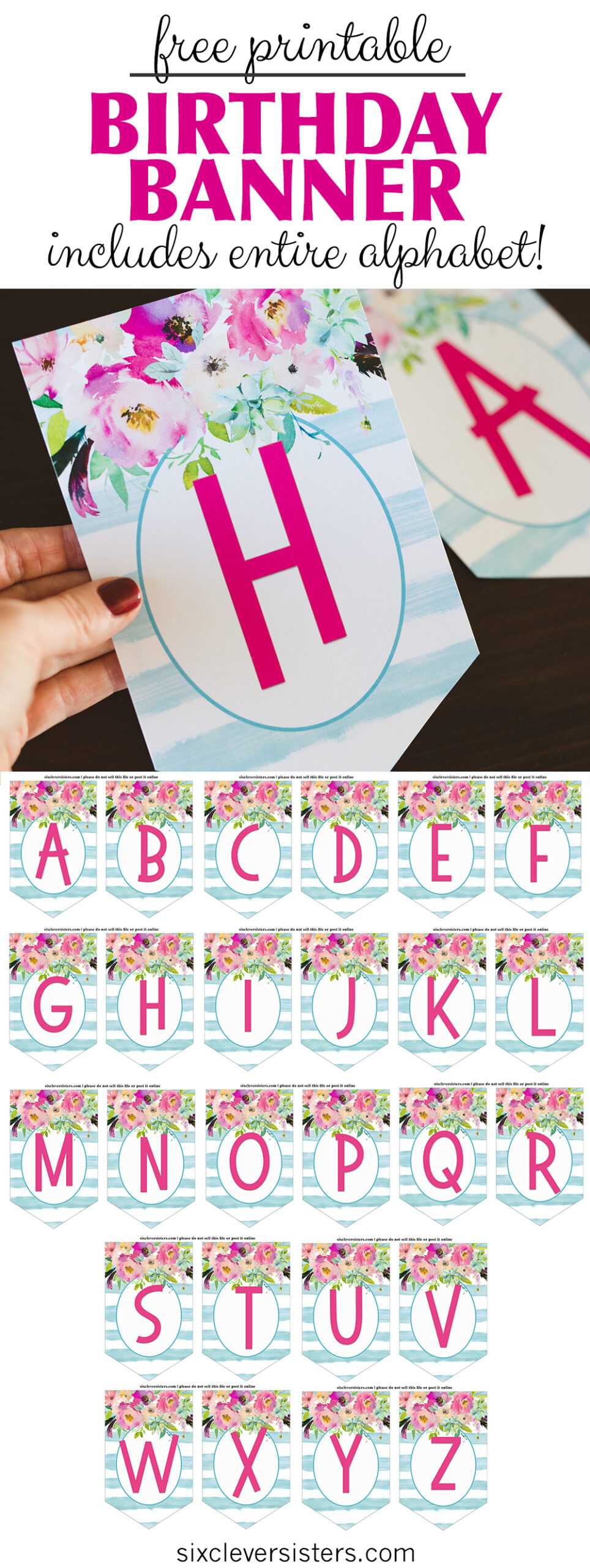 Free Printable Birthday Banner Letters – Calep.midnightpig.co Intended For Diy Birthday Banner Template