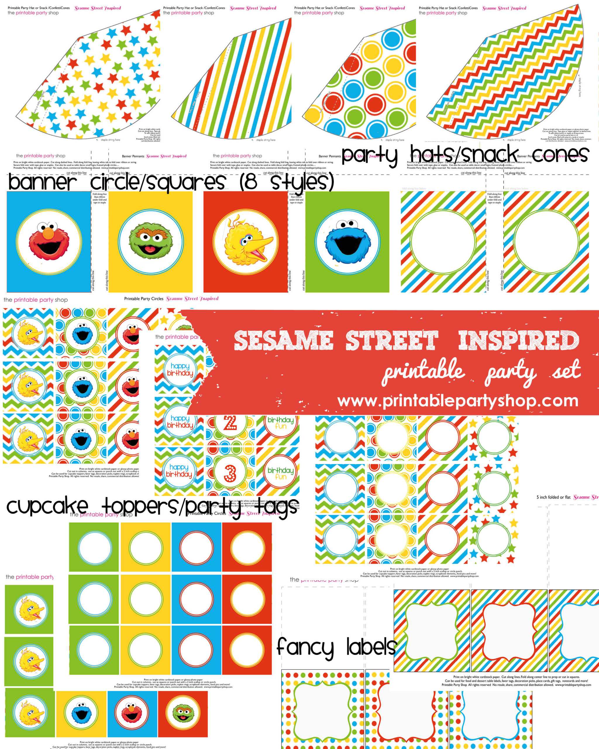 Free Printable Birthday Decorations – Calep.midnightpig.co Pertaining To Sesame Street Banner Template