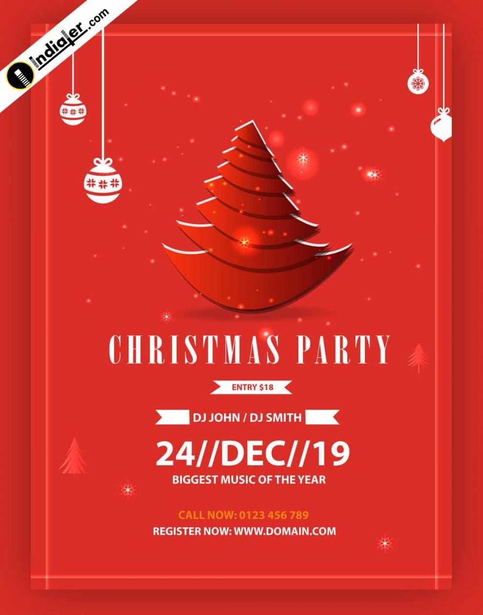 Free Printable Christmas Party Flyer Ates Or Invitations Uk Within Free Christmas Invitation Templates For Word