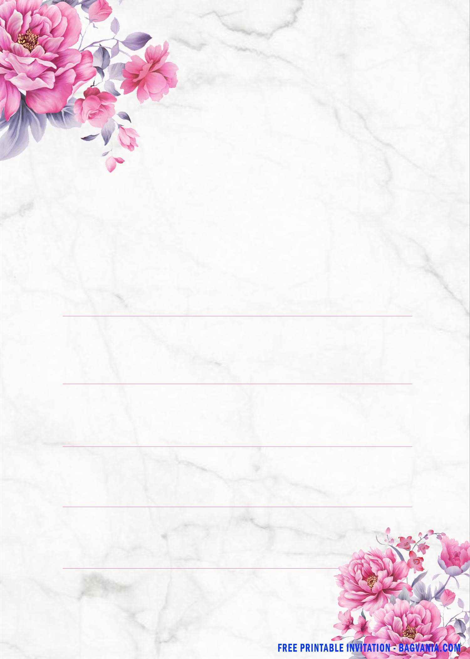Free Printable) – Floral Baby Shower Invitation Templates Within Free Baby Shower Invitation Templates Microsoft Word
