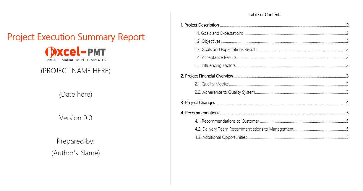 Free Project Executive Summary Report Template – Project With Regard To Template For Summary Report