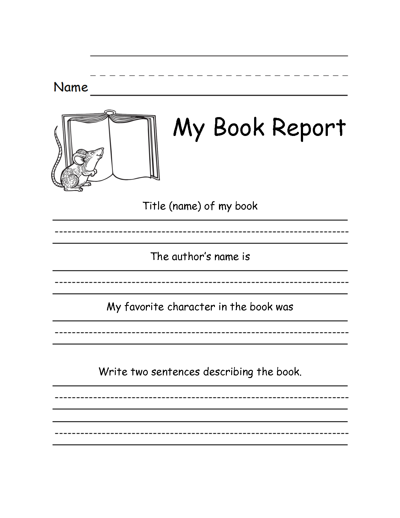 Free Research Paper Grader Teaching 2Nd Grade Tips Tricks With Regard To Book Report Template 4Th Grade
