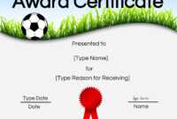 Free Soccer Certificate Maker | Edit Online And Print At Home in Soccer Certificate Templates For Word