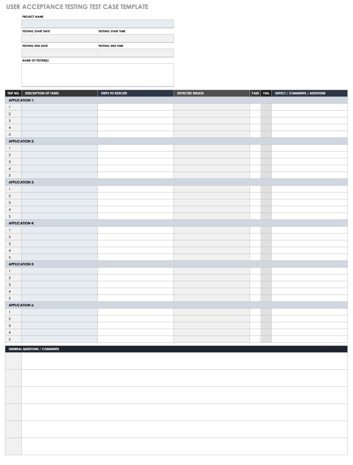 Free Test Case Templates | Smartsheet With Regard To Acceptance Test Report Template