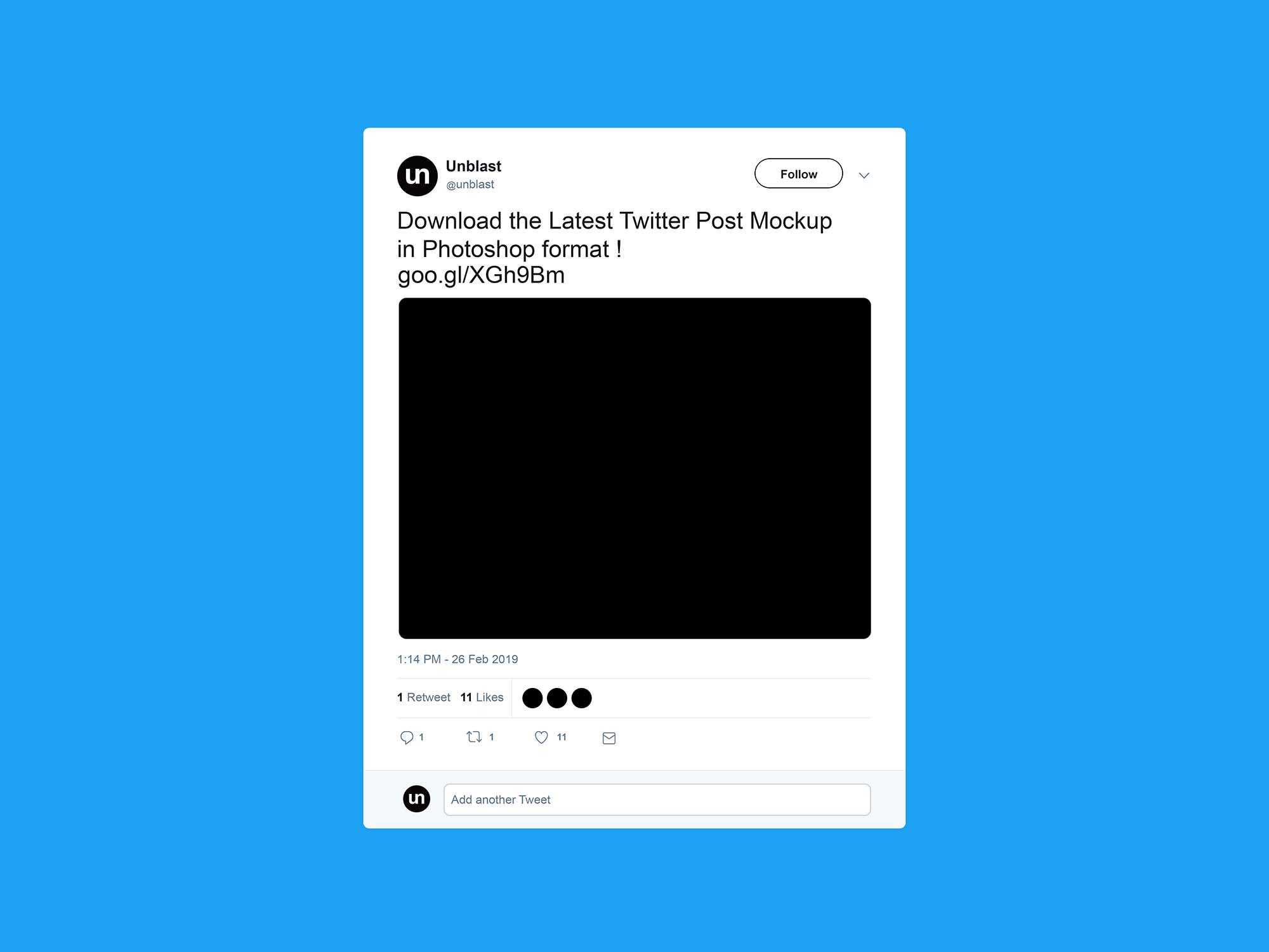 Free Twitter Post Mockup (2019) Throughout Blank Twitter Profile Template