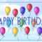 Free Vector Illustration Of A Happy Birthday Greeting Card Pertaining To Free Happy Birthday Banner Templates Download