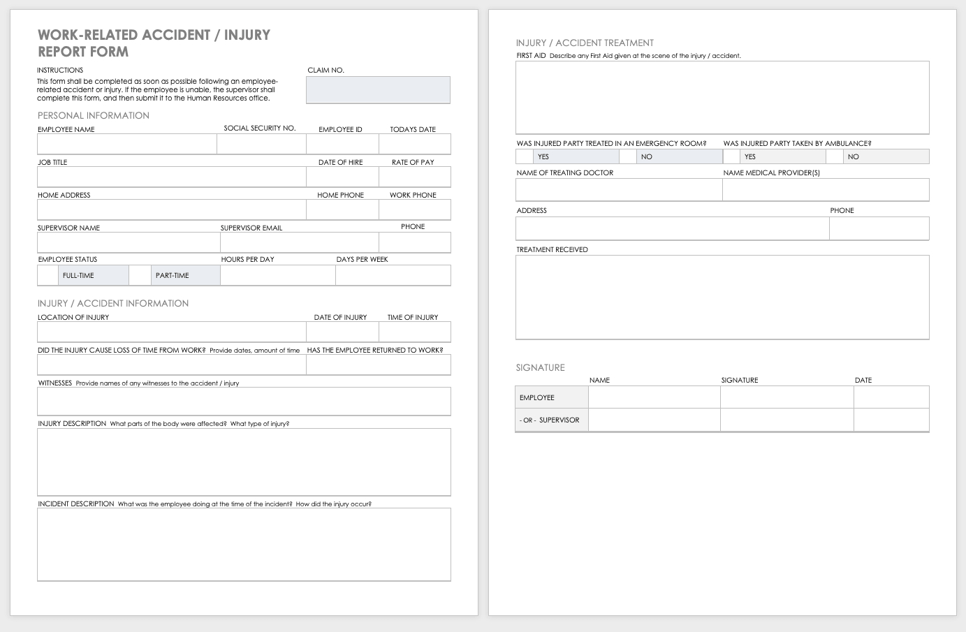 Free Workplace Accident Report Templates | Smartsheet With Regard To Incident Report Log Template