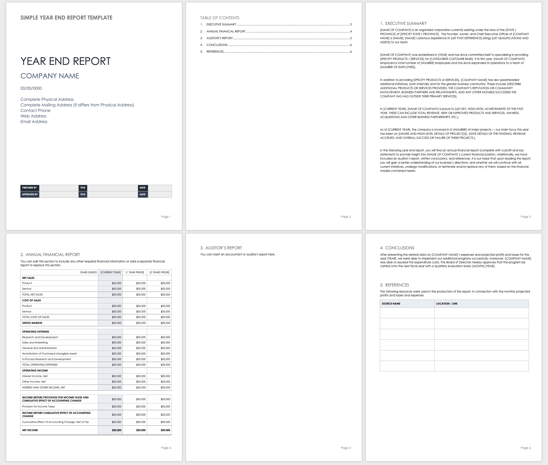 Free Year End Report Templates | Smartsheet With Regard To Annual Financial Report Template Word