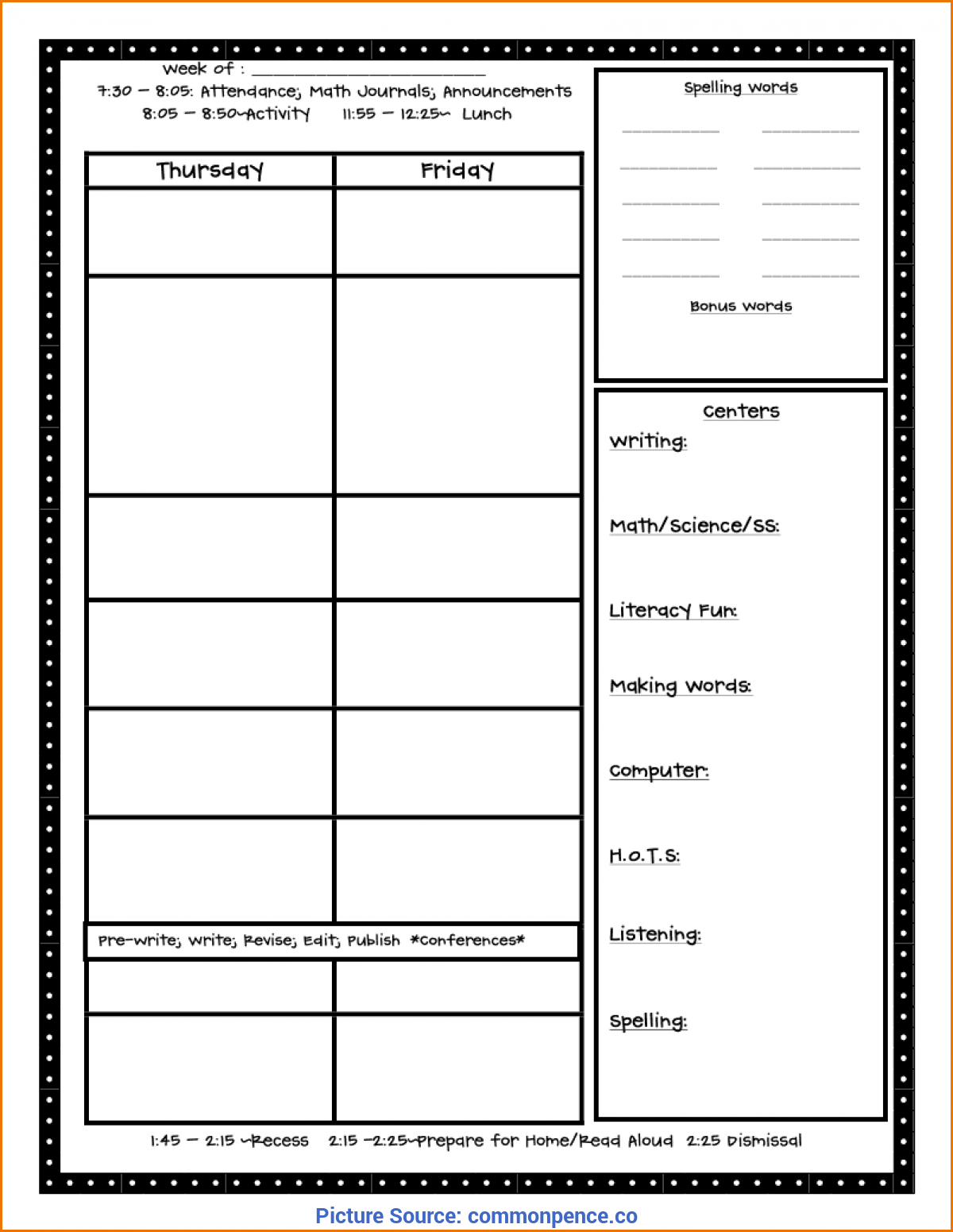 Fresh Free Lesson Plan Template First Grade Class Lesson In Making Words Template