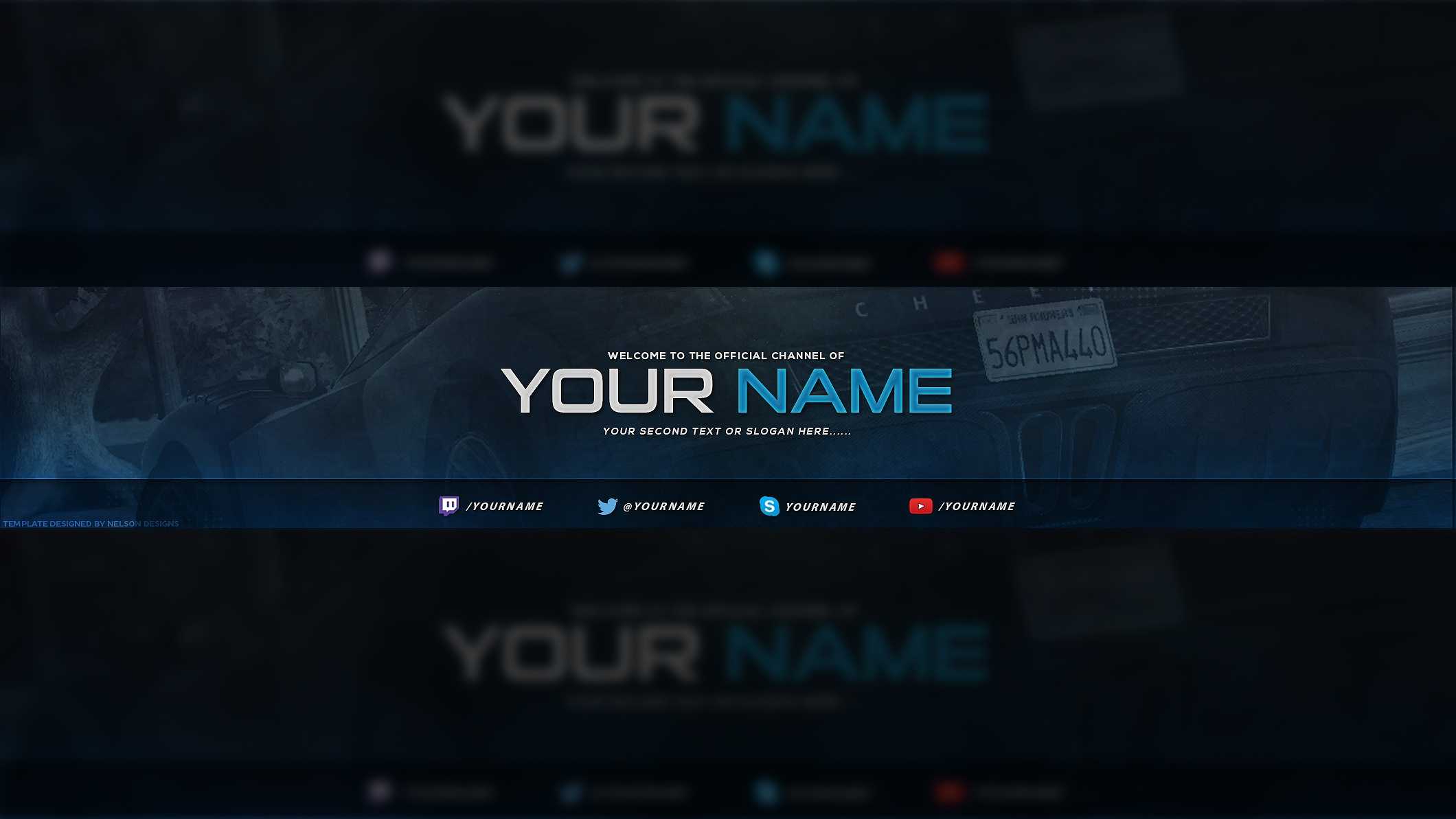 Gaming Youtube Banner Template – Tristan Nelson Inside Youtube Banners Template