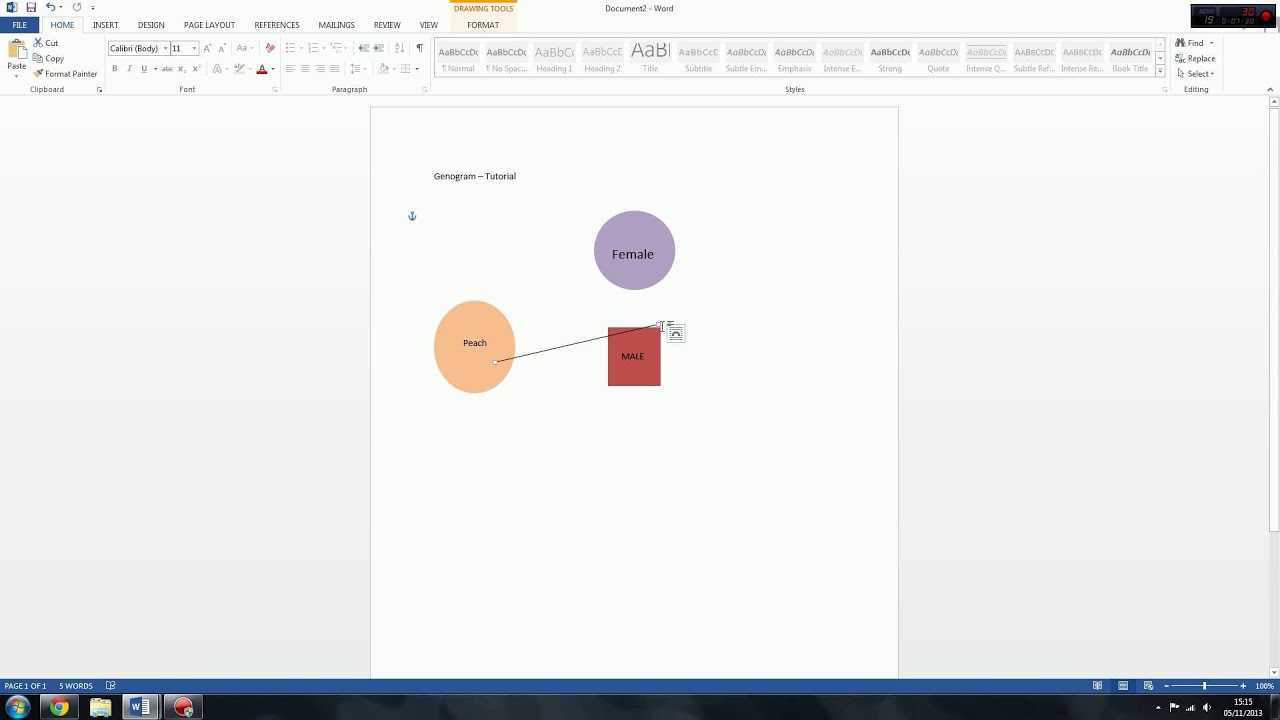 Genogram & Eco Map Tutorial – Microsoft Word For Genogram Template For Word