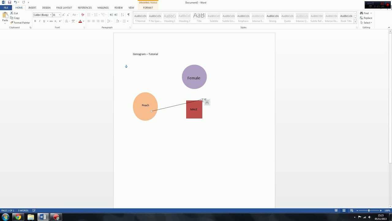 Genogram & Eco Map Tutorial – Microsoft Word Pertaining To Family Genogram Template Word