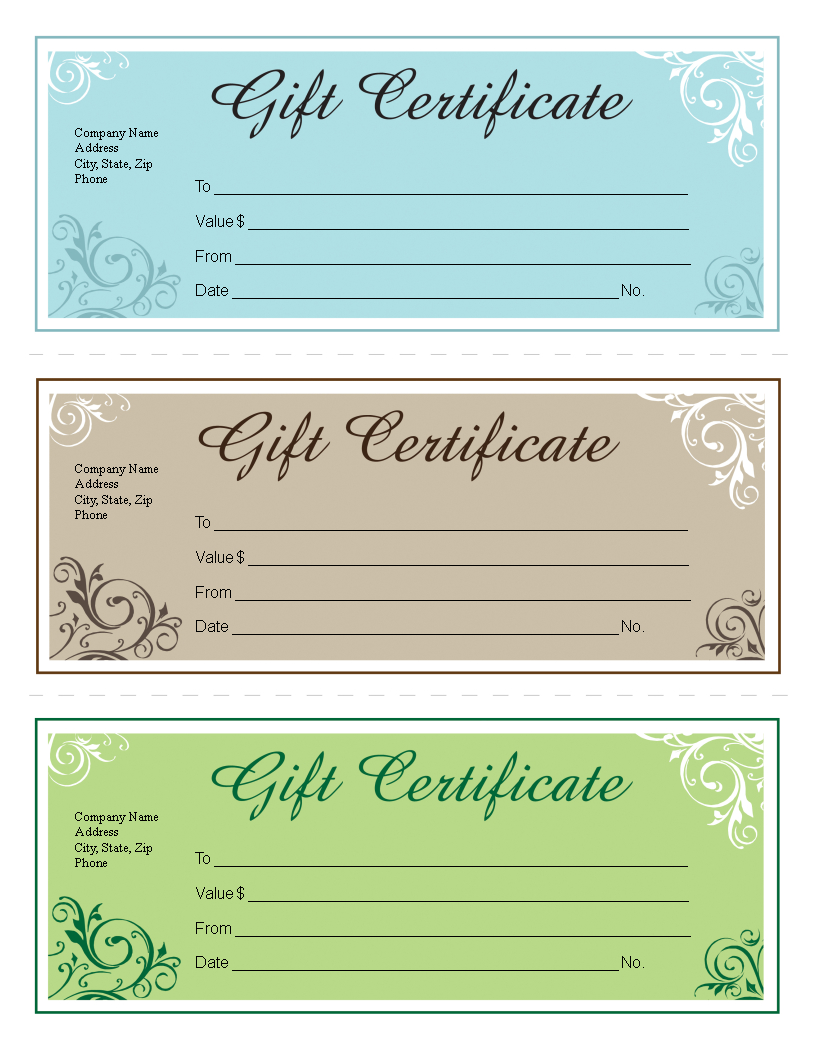 Gift Certificate Template Free Editable | Templates At For Blank Certificate Templates Free Download