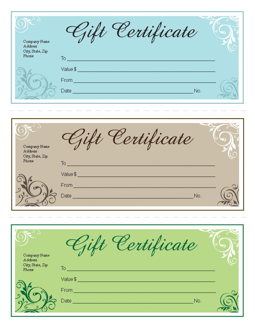 Gift Certificate Template Free Editable | Templates At For Certificate Templates For Word Free Downloads