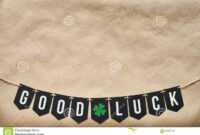 Good Luck Banner Lettering Stock Image. Image Of Preparation within Good Luck Banner Template