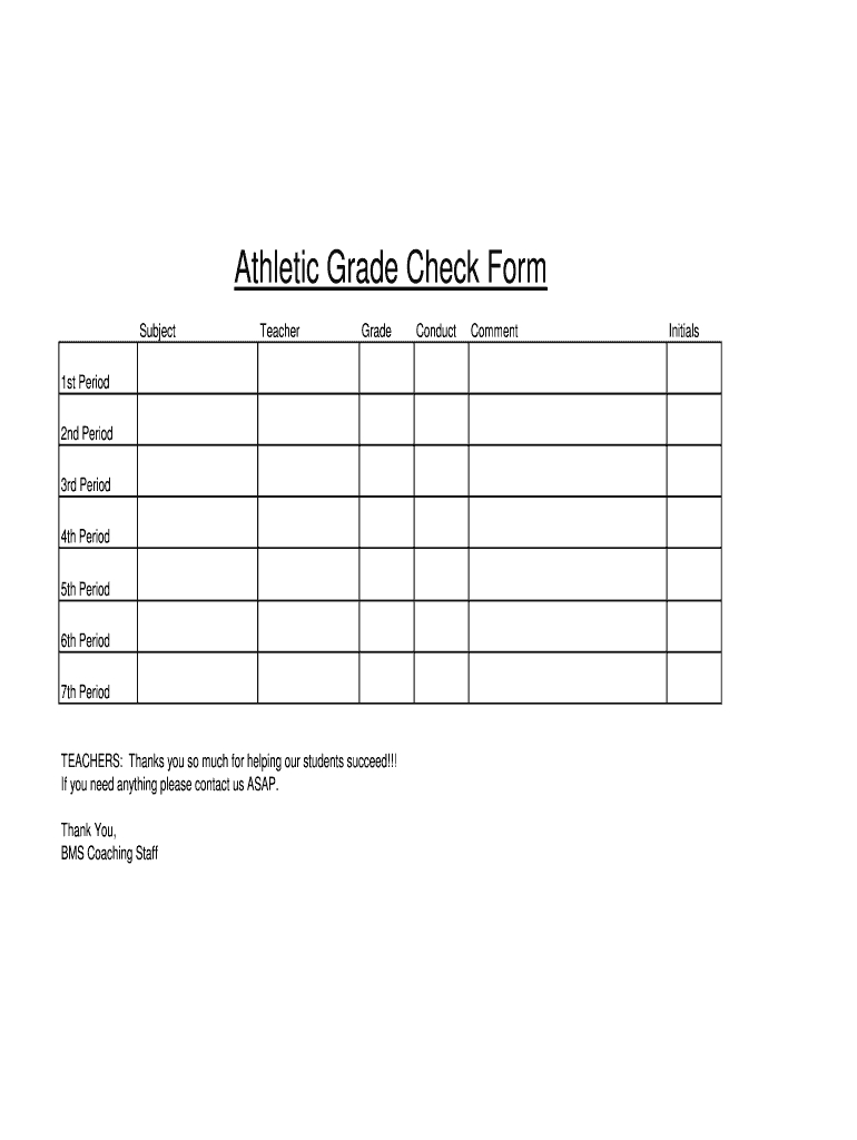 Grade Check – Fill Online, Printable, Fillable, Blank Within Student Grade Report Template