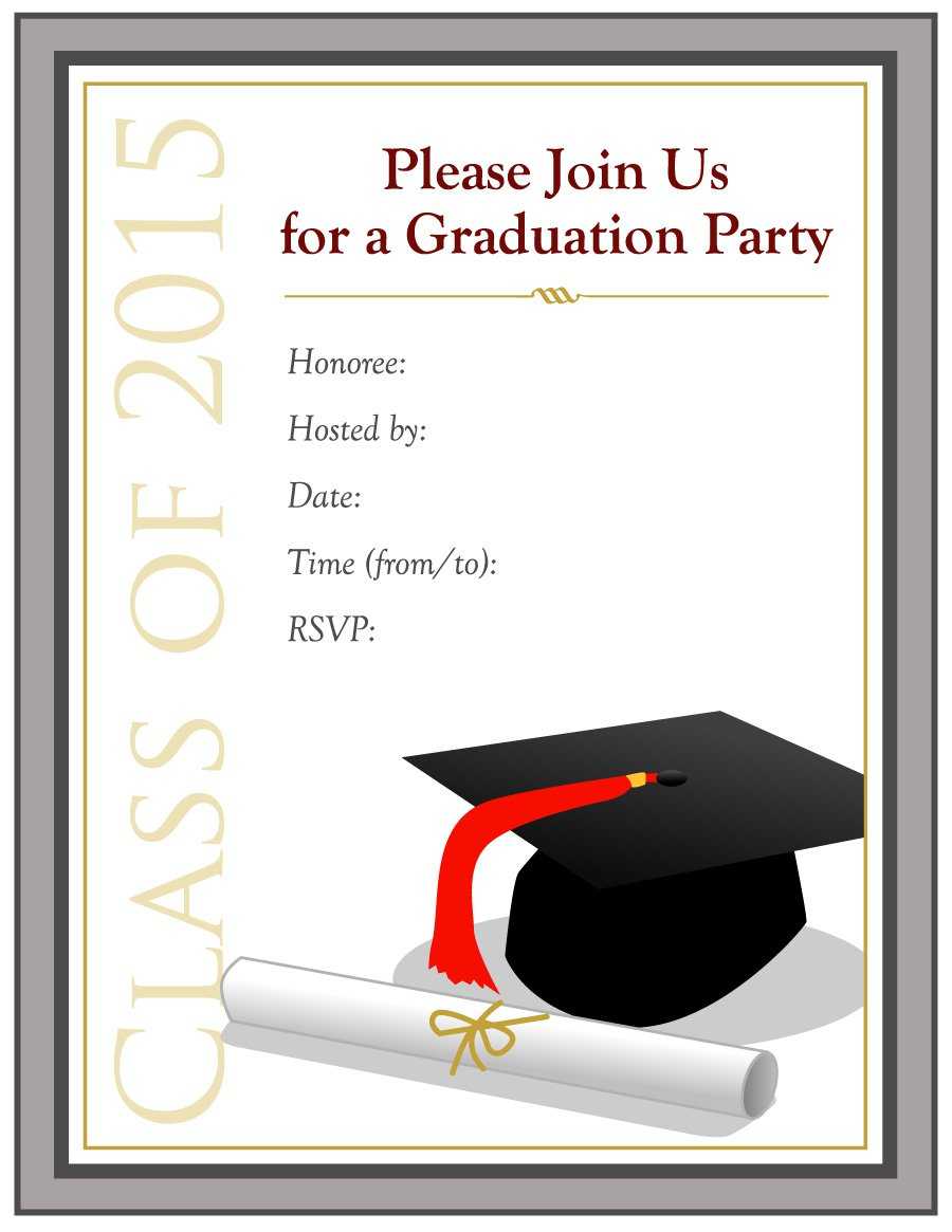 Graduation Ceremony Invitation Templates Free - Dalep Inside Graduation Invitation Templates Microsoft Word