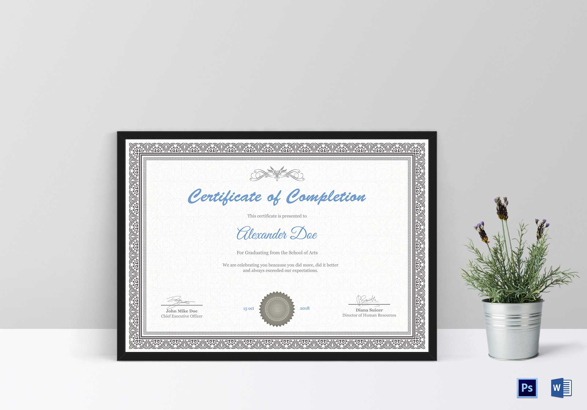 Graduation Certificate Template Pertaining To Graduation Certificate Template Word
