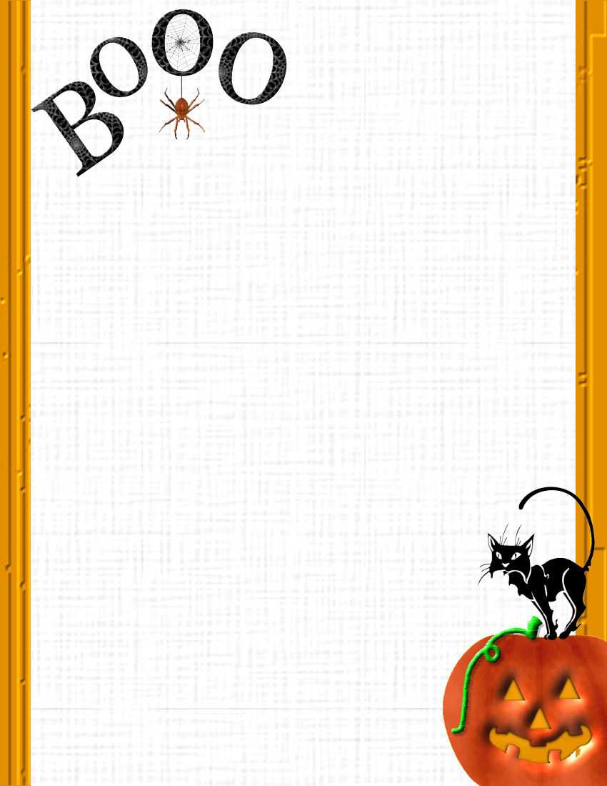 Halloween 1 Free Stationery Template Downloads Inside Free Halloween Templates For Word