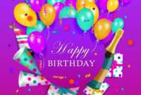 Happy Birthday Banner Poster Template throughout Free Happy Birthday Banner Templates Download