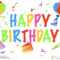 Happy Birthday Banner Stock Vector. Illustration Of Elements In Free Happy Birthday Banner Templates Download