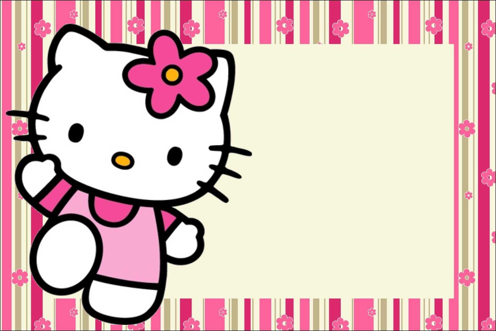 Hello Cards Free Printable – Calep.midnightpig.co For Hello Kitty Birthday Banner Template Free