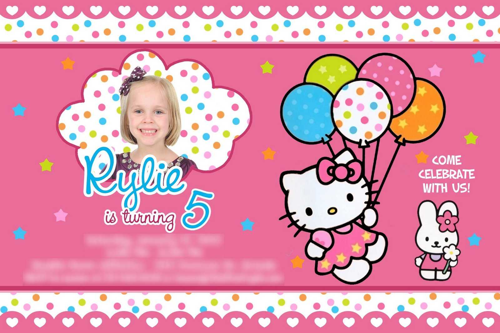 Hello Kitty Birthday Party Ideas – Invitations, Dress Inside Hello Kitty Banner Template