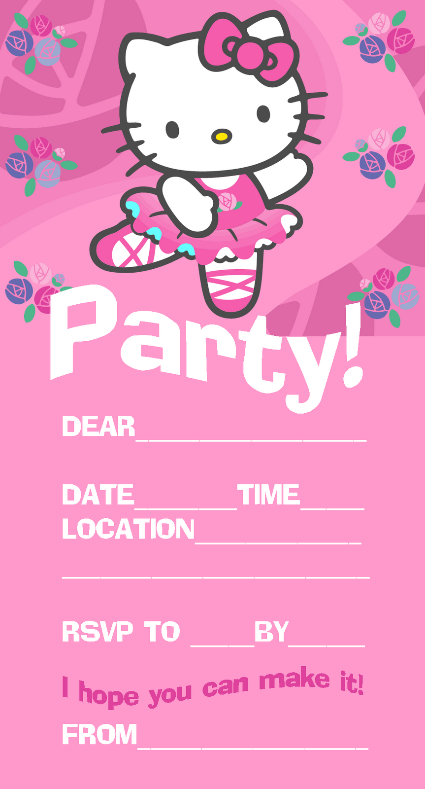 Hello Kitty Invitations Printable – Calep.midnightpig.co Intended For Hello Kitty Birthday Banner Template Free