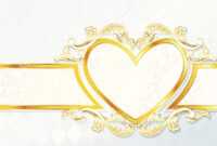 Horizontal Rococo Wedding Banner With Heart Emblem Stock for Wedding Banner Design Templates