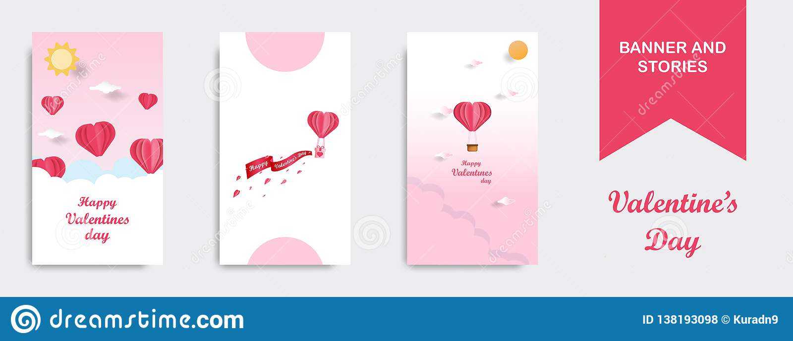 Horizontal Valentines Day Sale Banner Template In – Vector Within Banner Cut Out Template