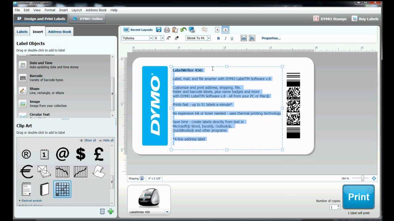 How To Build Your Own Label Template In Dymo Label Software? Intended For Dymo Label Templates For Word