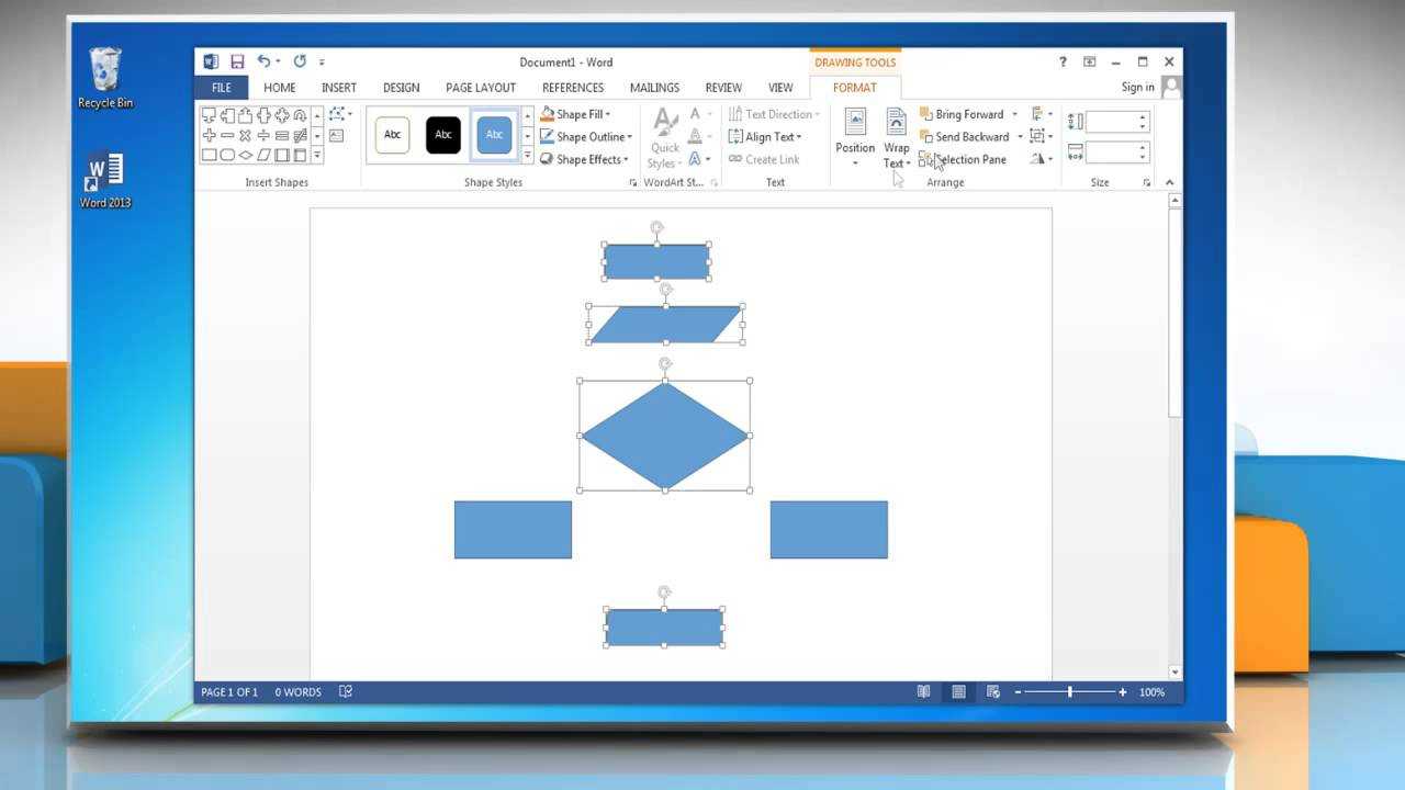 How To Create A Flowchart In Word 2013 – Calep.midnightpig.co Regarding Creating Word Templates 2013