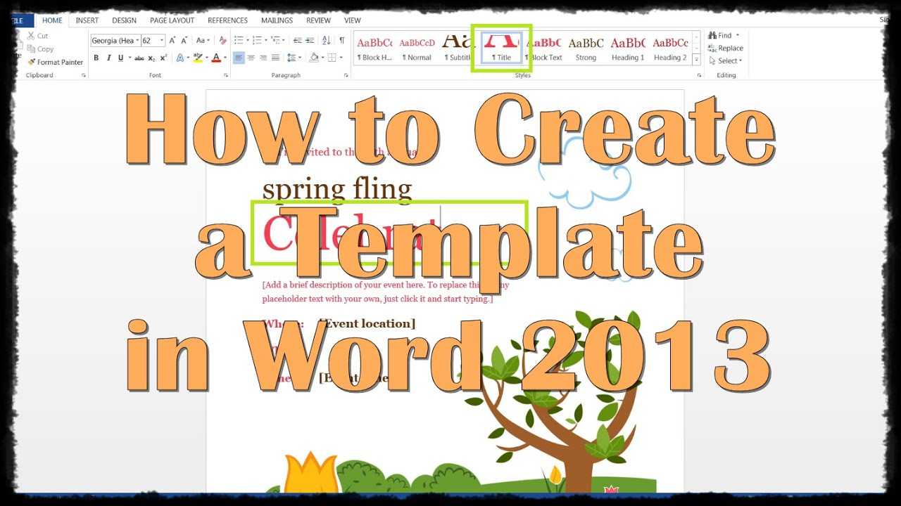 How To Create A Template In Word 2013 Intended For How To Create A Template In Word 2013