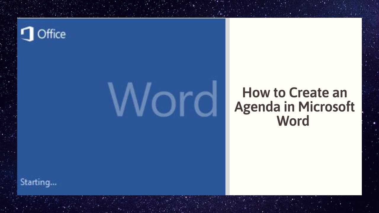 How To Create An Agenda In Microsoft Word With Regard To Agenda Template Word 2010