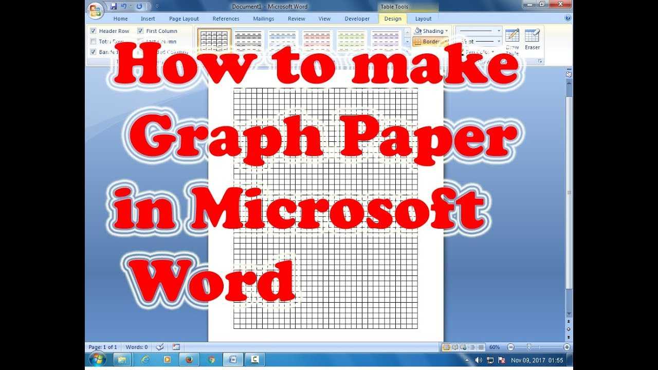 How To Create Graph Paper In Word – Calep.midnightpig.co With Regard To College Ruled Lined Paper Template Word 2007