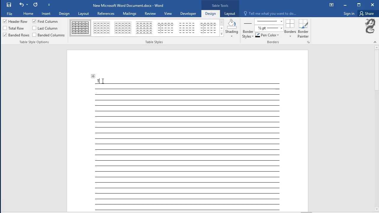 How To Create Lined Paper In Word Intended For Microsoft Word Lined Paper Template