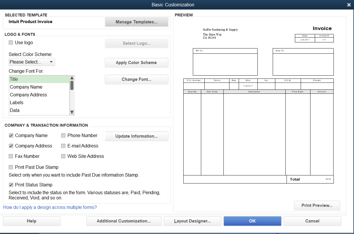 How To Customize Invoice Templates In Quickbooks Pro Throughout Quick Book Reports Templates