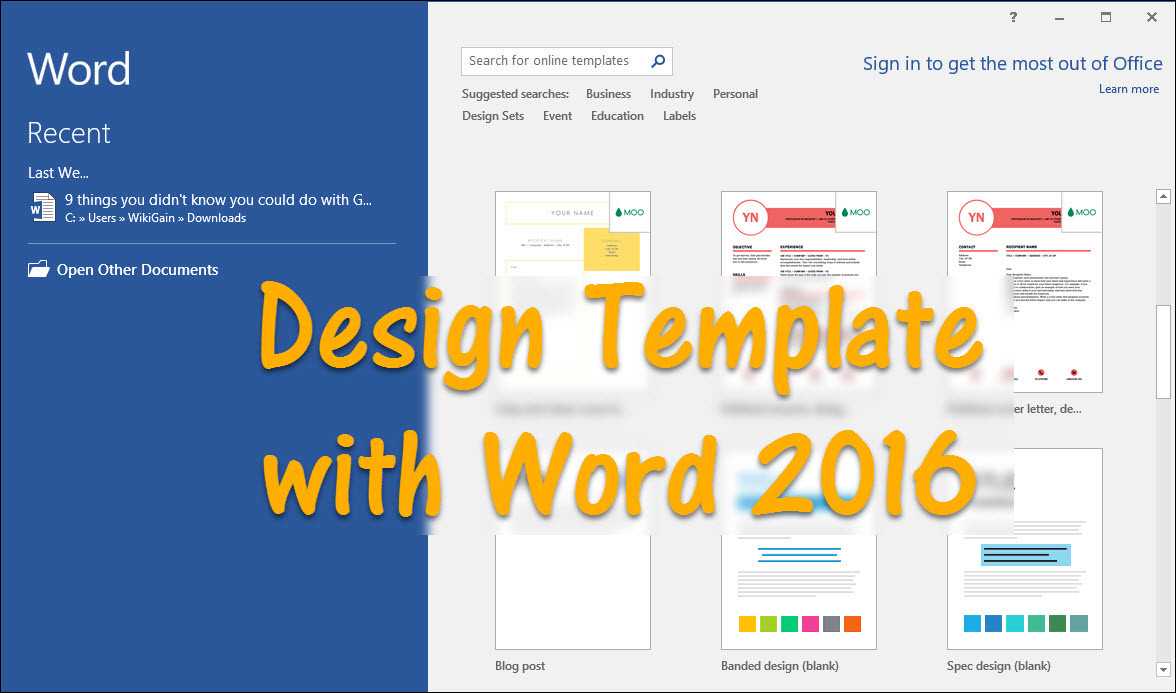 How To Design Template With Word 2016 – Wikigain Within Word Macro Enabled Template