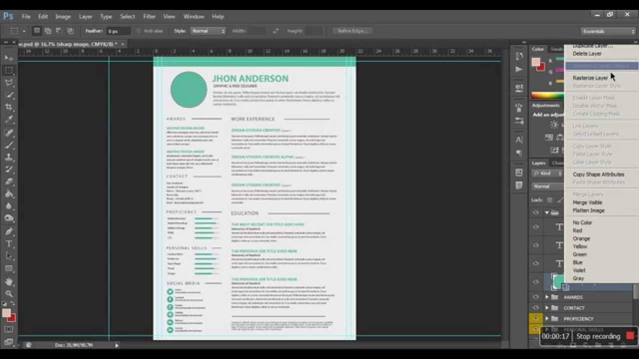 How To Edit Resume / Cv In Photoshop And Microsoft Word Regarding How To Create A Cv Template In Word