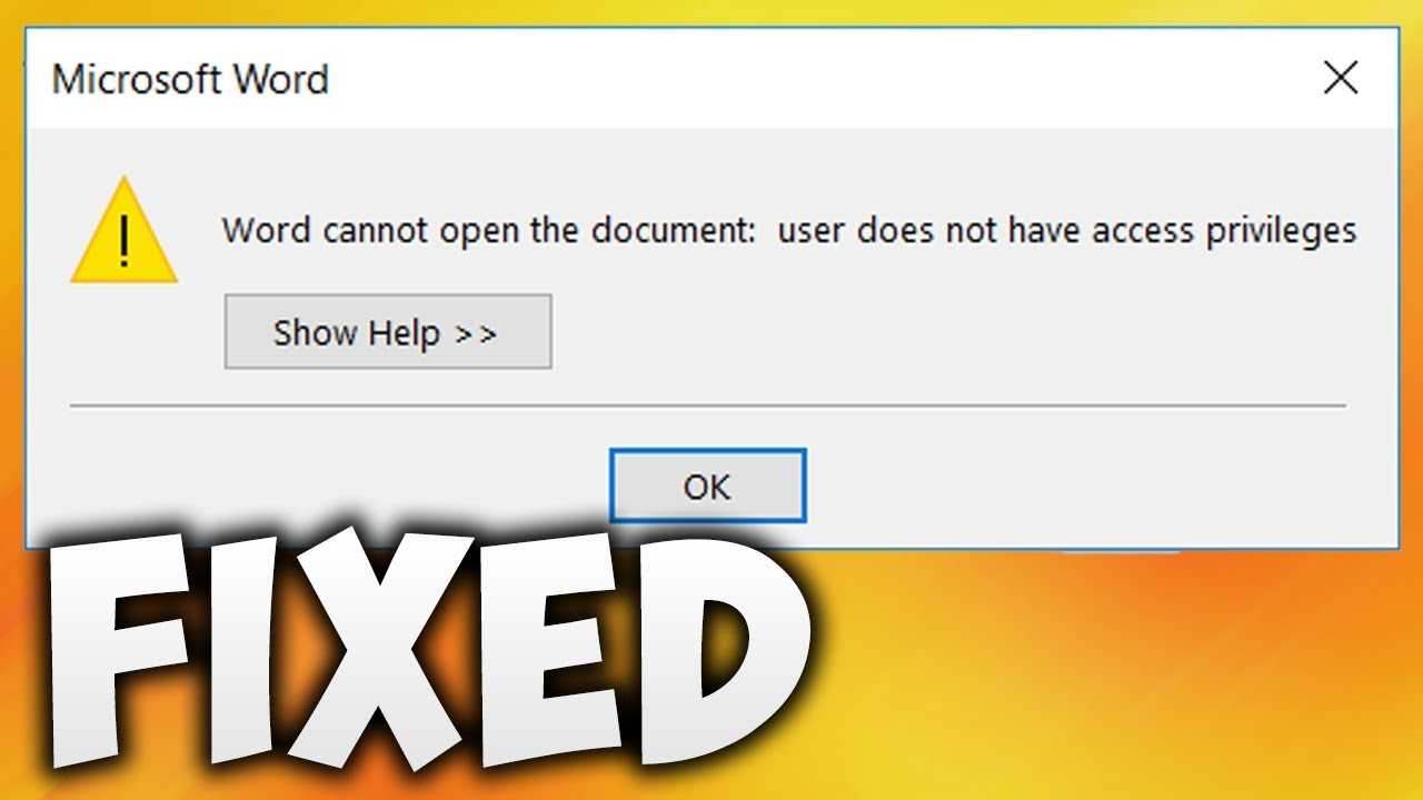 How To Fix Word Cannot Open The Document User Does Not Have Access  Privileges Error (Easy Solution) For Word Cannot Open This Document Template