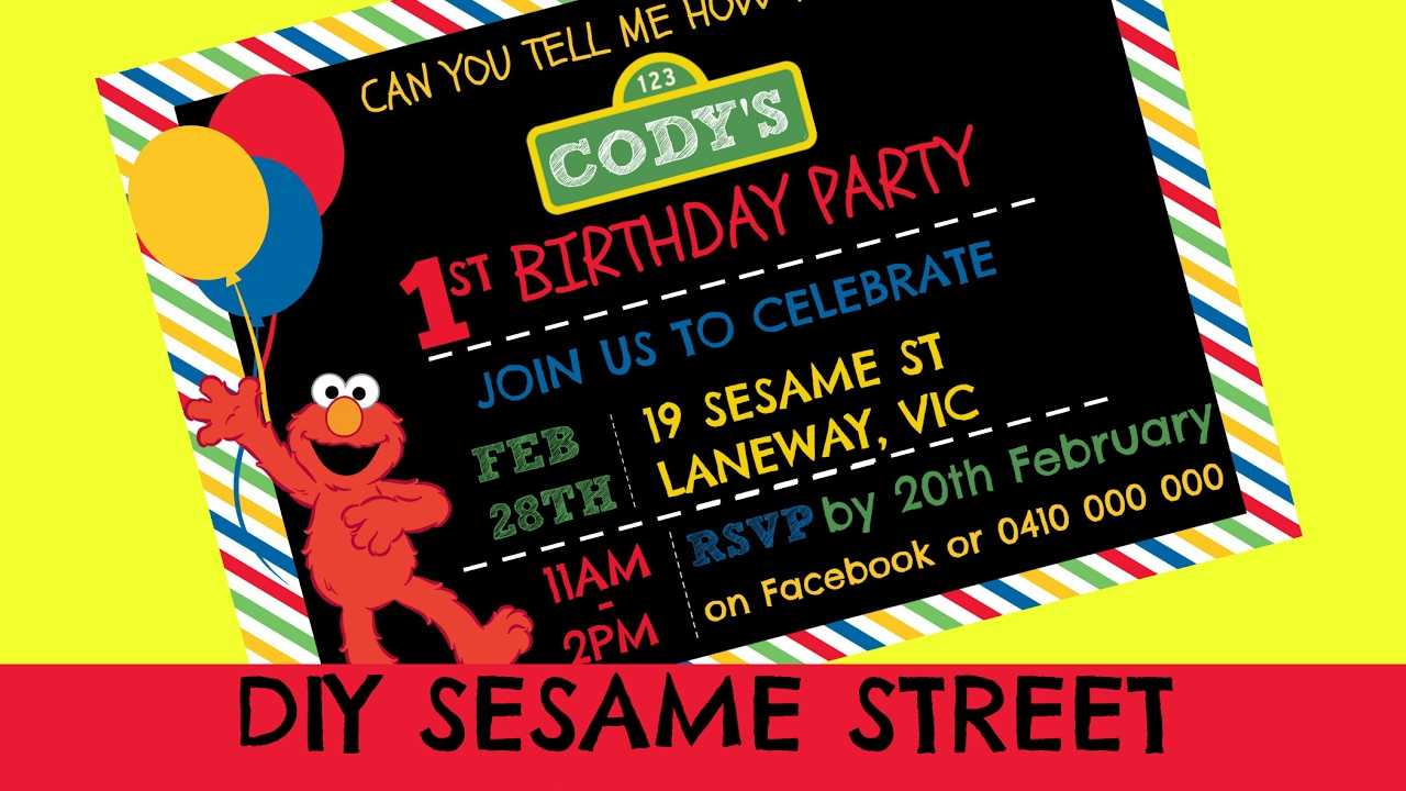 How To Make A Sesame Street Digital Invitation | Includes Pertaining To Sesame Street Banner Template