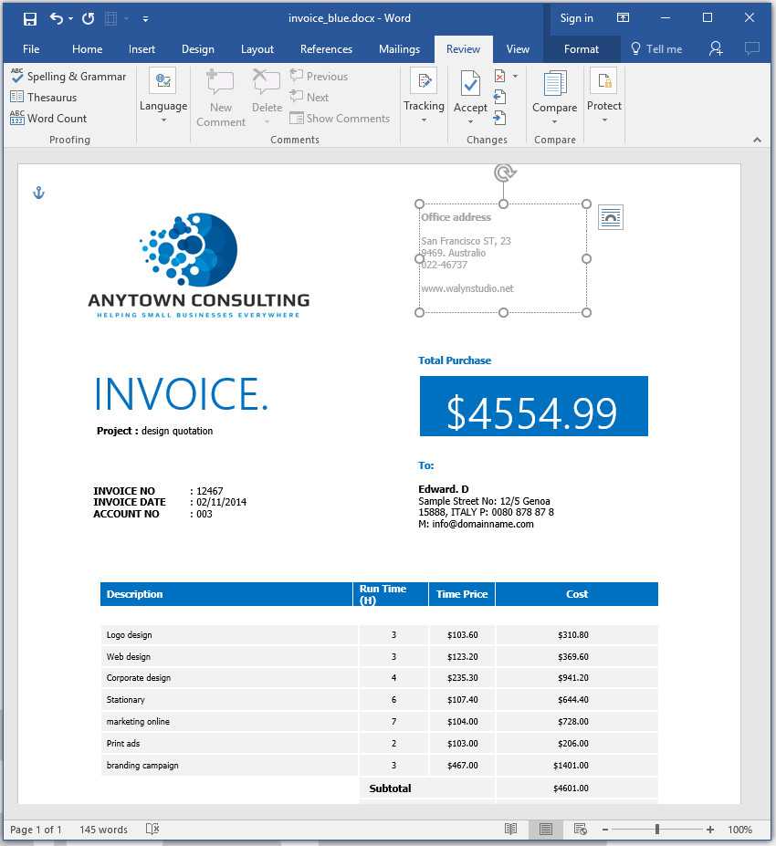 How To Make An Invoice In Word: From A Professional Template Inside Invoice Template Word 2010