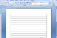 How To Make Lined Paper In Word 2007: 4 Steps (With Pictures) pertaining to Notebook Paper Template For Word 2010