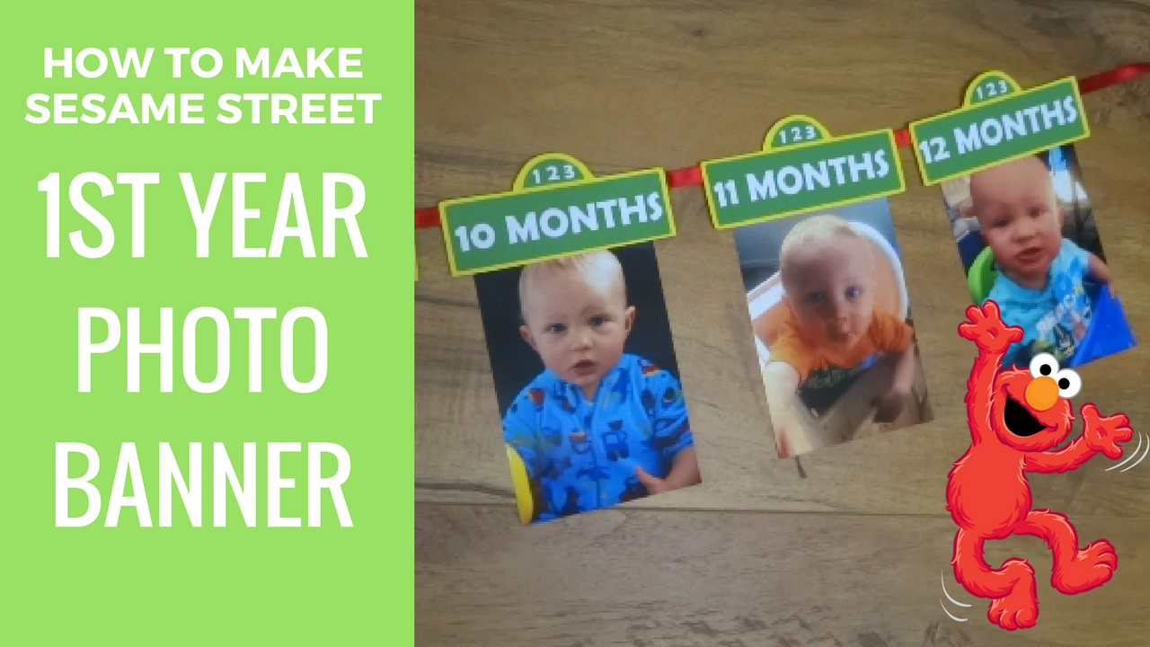 How To Make Sesame Street 1St Year Photo Banner | Free Throughout Sesame Street Banner Template