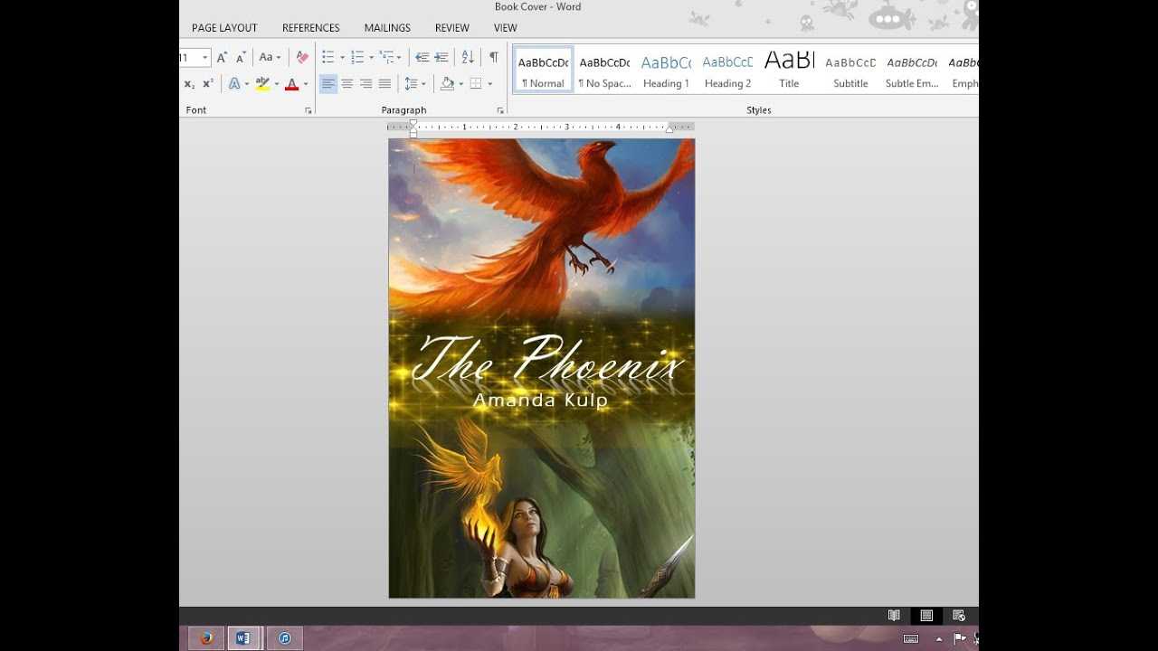 How To Make Your Own Book Cover Using Ms Word Within How To Create A Book Template In Word